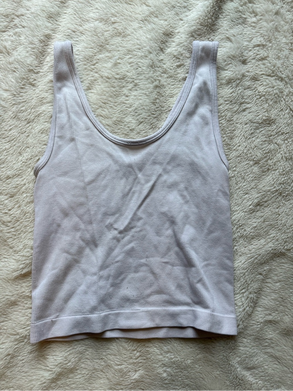 Source Unknown Light Lavender Ribbed V-Neck Tank - Picture 2 of 2